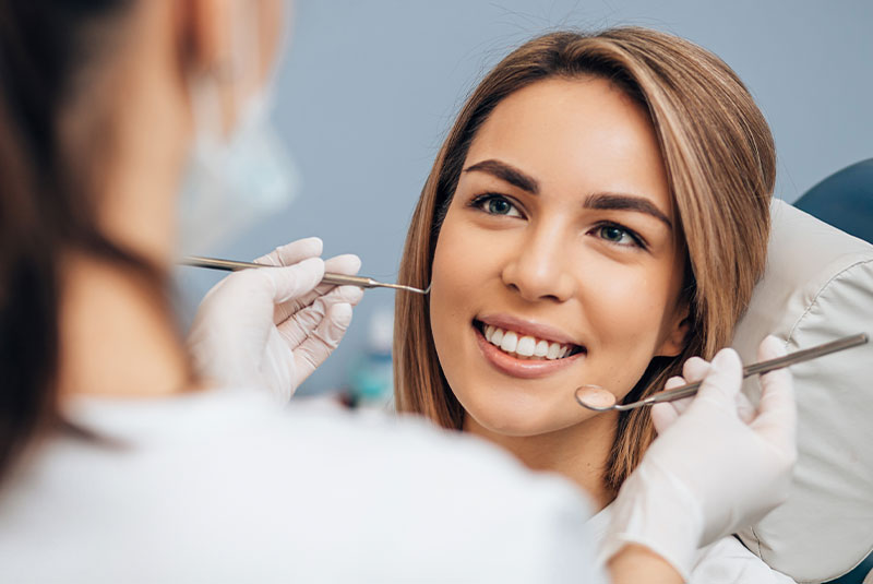 patient with dental office under good care